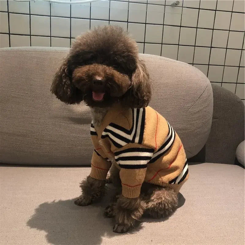 Classic Striped Dog Cardigan