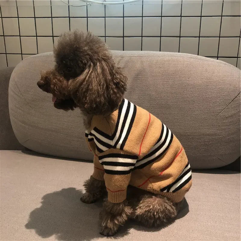 Classic Striped Dog Cardigan