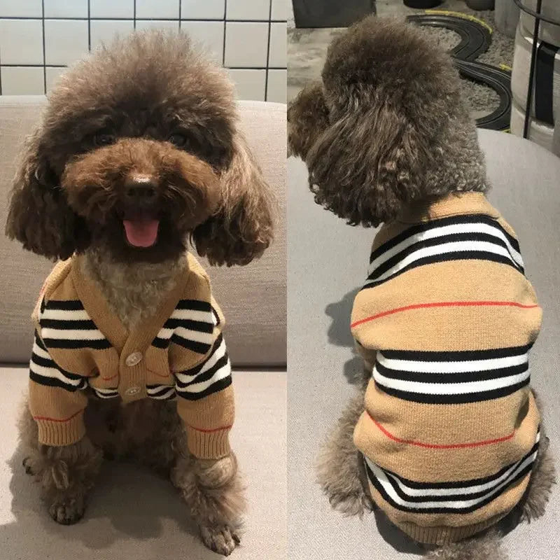 Classic Striped Dog Cardigan