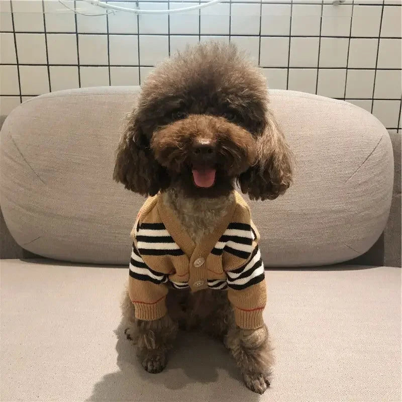 Classic Striped Dog Cardigan