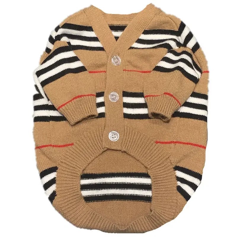 Classic Striped Dog Cardigan